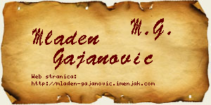 Mladen Gajanović vizit kartica